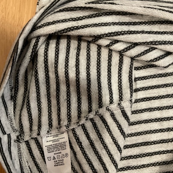 Lou & Grey for Loft Black and Gray Stripe Tank Dress, Size Small - Picture 7 of 7